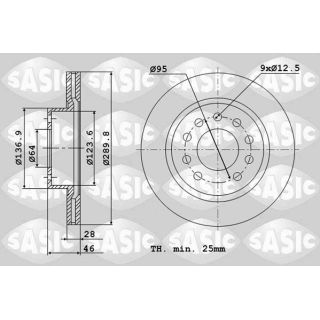 Stabdžių diskas SASIC 6106074