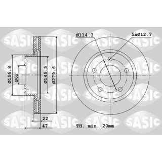 Stabdžių diskas SASIC 6106153