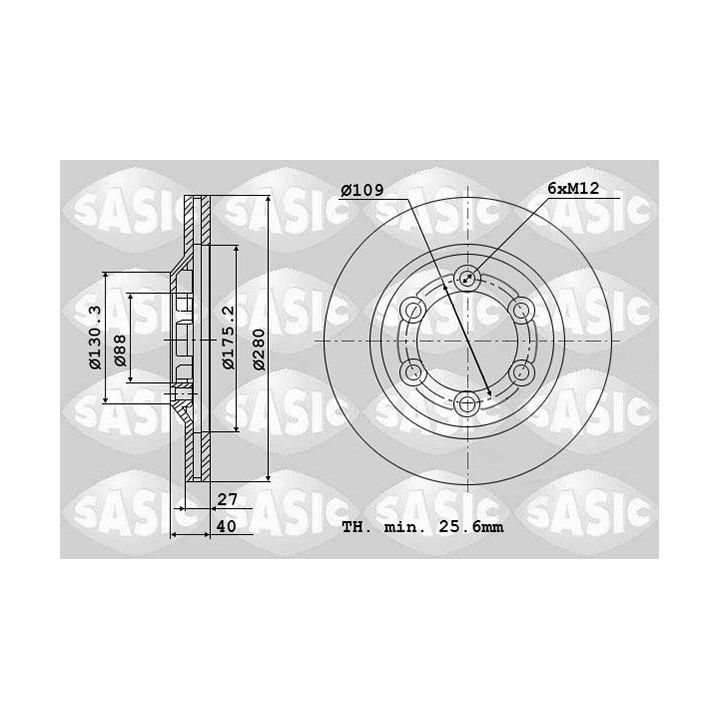 Stabdžių diskas SASIC 6106174