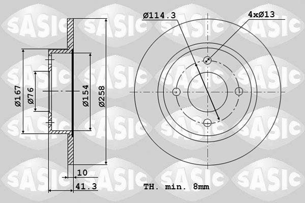 Stabdžių diskas SASIC 6106231