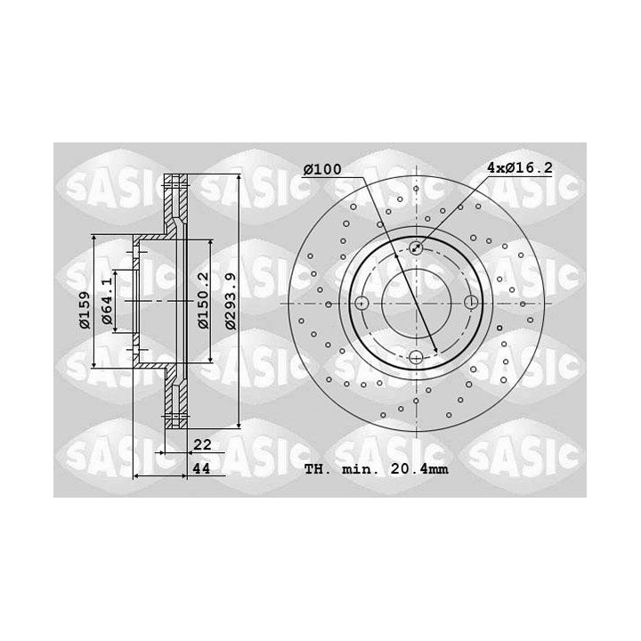 Stabdžių diskas SASIC 6106247