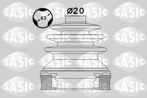 Gofruotoji membrana, kardaninis velenas SASIC 1900003