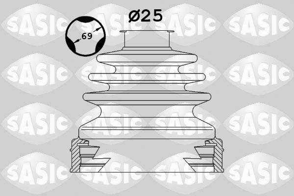 Gofruotoji membrana, kardaninis velenas SASIC 1906090