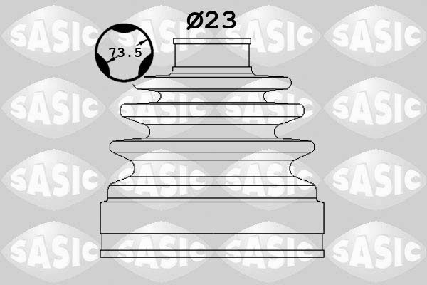 Gofruotoji membrana, kardaninis velenas SASIC 1906129