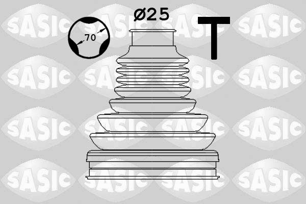 Gofruotoji membrana, kardaninis velenas SASIC 1906170