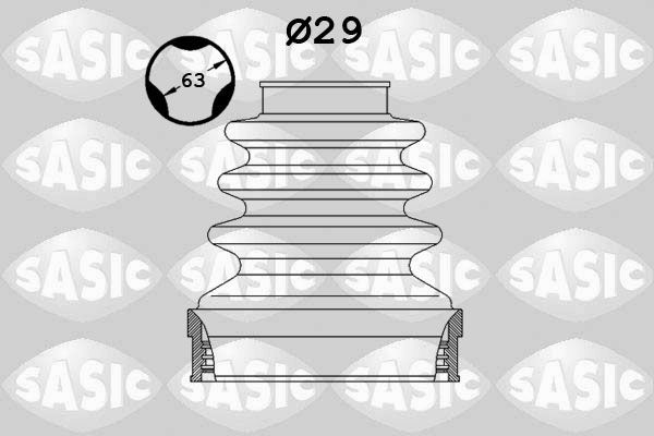 Gofruotoji membrana, kardaninis velenas SASIC 2873883