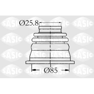 Gofruotoji membrana, kardaninis velenas SASIC 4003408