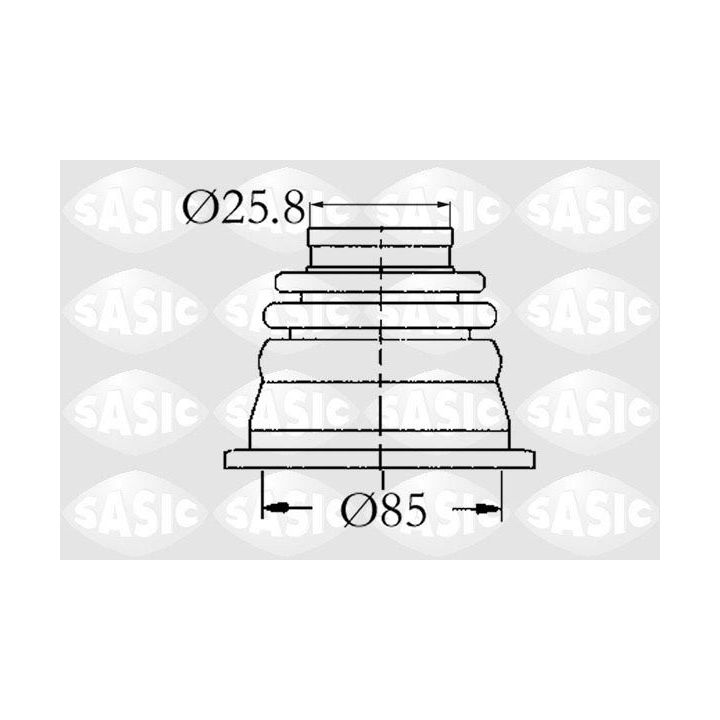 Gofruotoji membrana, kardaninis velenas SASIC 4003408