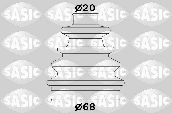 Gofruotoji membrana, kardaninis velenas SASIC 9004635