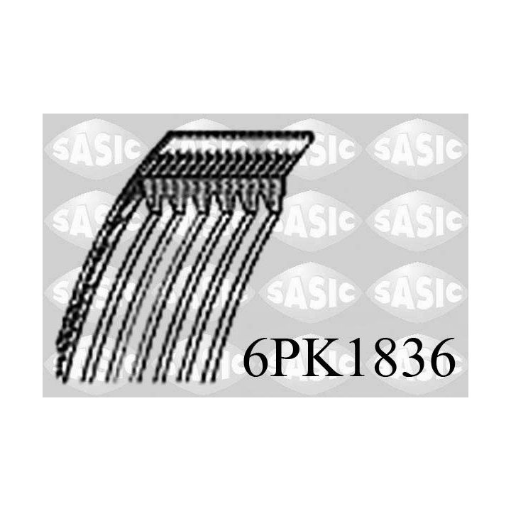 V formos rumbuoti diržai SASIC 6PK1836