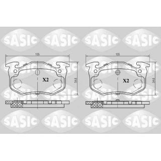 Stabdžių trinkelių rinkinys, diskinis stabdys SASIC 6210011