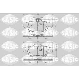 Stabdžių trinkelių rinkinys, diskinis stabdys SASIC 6210016