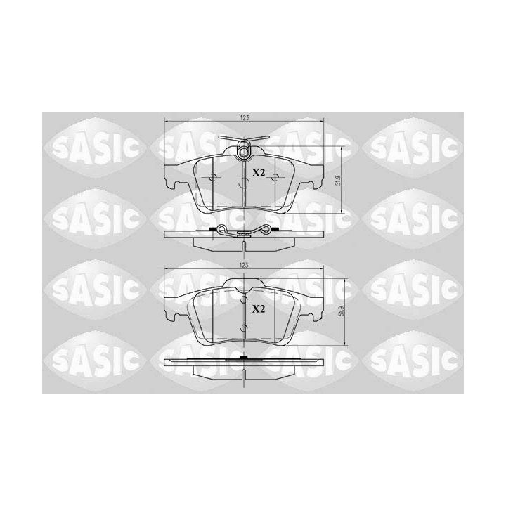 Stabdžių trinkelių rinkinys, diskinis stabdys SASIC 6210016