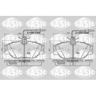 Stabdžių trinkelių rinkinys, diskinis stabdys SASIC 6210028