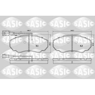 Stabdžių trinkelių rinkinys, diskinis stabdys SASIC 6210036