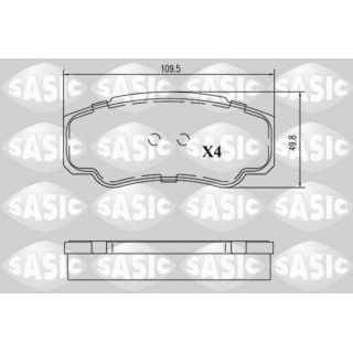 Stabdžių trinkelių rinkinys, diskinis stabdys SASIC 6210089