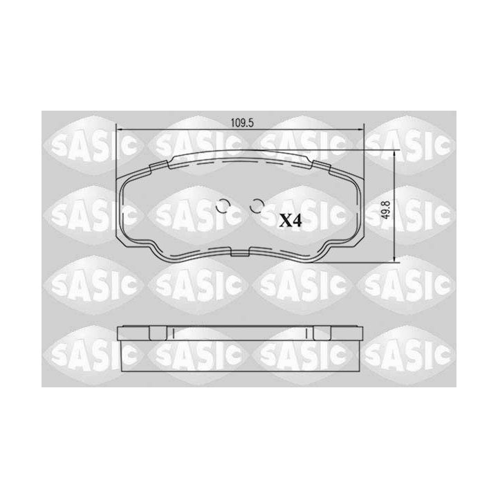Stabdžių trinkelių rinkinys, diskinis stabdys SASIC 6210089