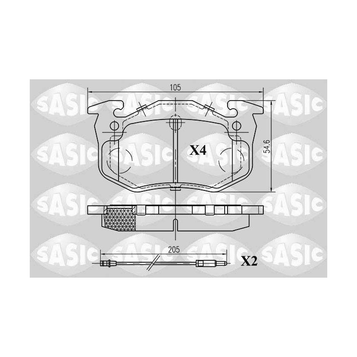 Stabdžių trinkelių rinkinys, diskinis stabdys SASIC 6214001