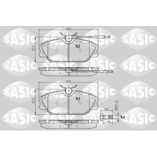 Stabdžių trinkelių rinkinys, diskinis stabdys SASIC 6214002