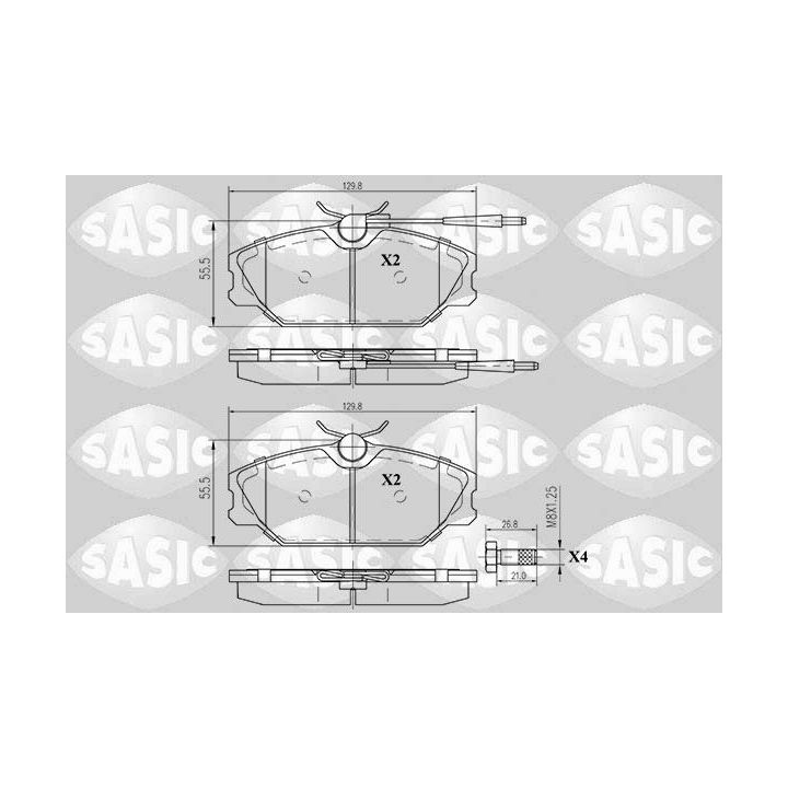 Stabdžių trinkelių rinkinys, diskinis stabdys SASIC 6214002