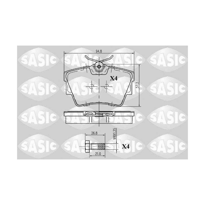 Stabdžių trinkelių rinkinys, diskinis stabdys SASIC 6214005