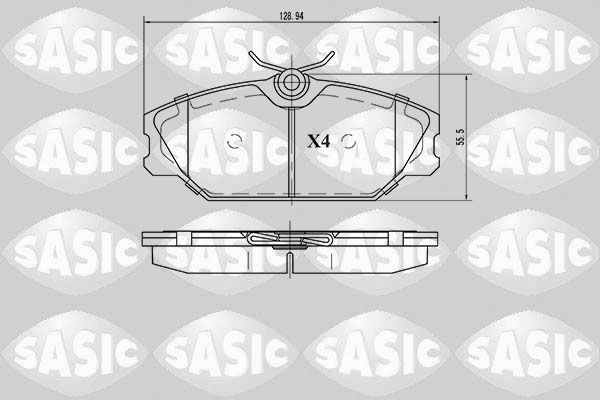 Stabdžių trinkelių rinkinys, diskinis stabdys SASIC 6214008
