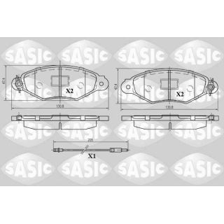 Stabdžių trinkelių rinkinys, diskinis stabdys SASIC 6214012