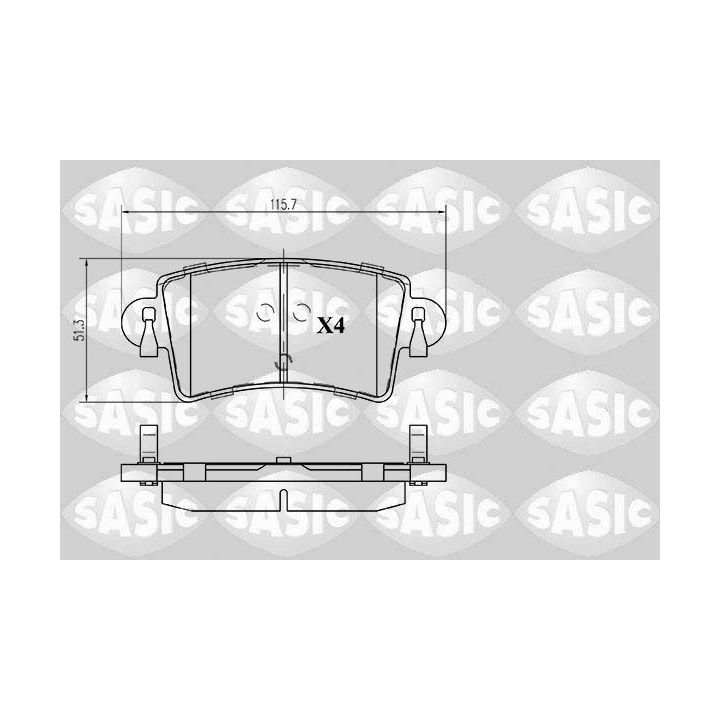 Stabdžių trinkelių rinkinys, diskinis stabdys SASIC 6214013