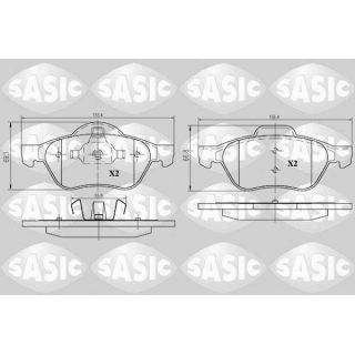 Stabdžių trinkelių rinkinys, diskinis stabdys SASIC 6214018