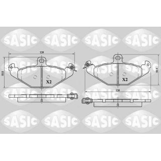 Stabdžių trinkelių rinkinys, diskinis stabdys SASIC 6214031