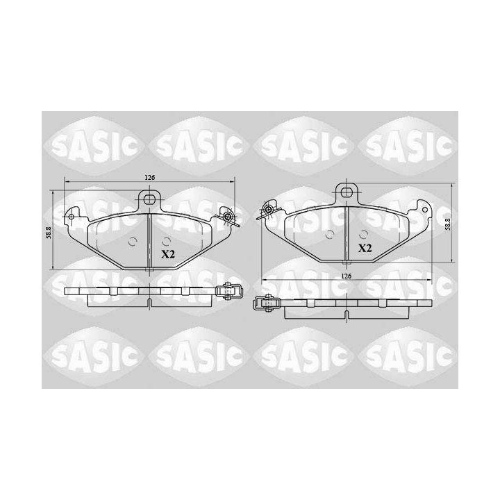Stabdžių trinkelių rinkinys, diskinis stabdys SASIC 6214031