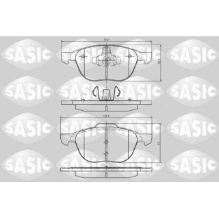 Stabdžių trinkelių rinkinys, diskinis stabdys SASIC 6216001
