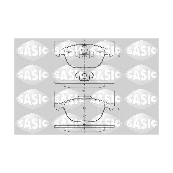 Stabdžių trinkelių rinkinys, diskinis stabdys SASIC 6216001