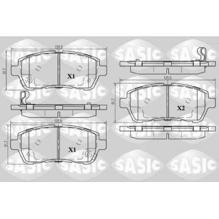 Stabdžių trinkelių rinkinys, diskinis stabdys SASIC 6216025