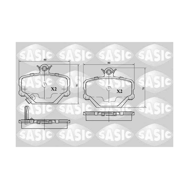 Stabdžių trinkelių rinkinys, diskinis stabdys SASIC 6216045
