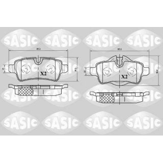 Stabdžių trinkelių rinkinys, diskinis stabdys SASIC 6216062