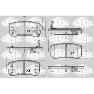 Stabdžių trinkelių rinkinys, diskinis stabdys SASIC 6216097