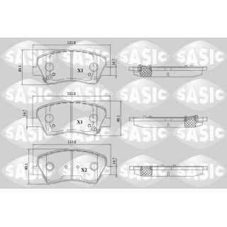 Stabdžių trinkelių rinkinys, diskinis stabdys SASIC 6216195
