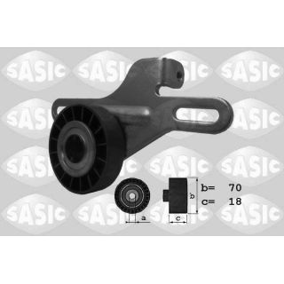 Diržo įtempiklis, V formos rumbuotas diržas SASIC 1624029