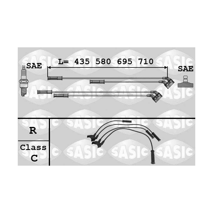 Uždegimo laido komplektas SASIC 9284002