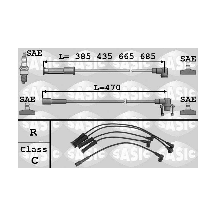 Uždegimo laido komplektas SASIC 9284007