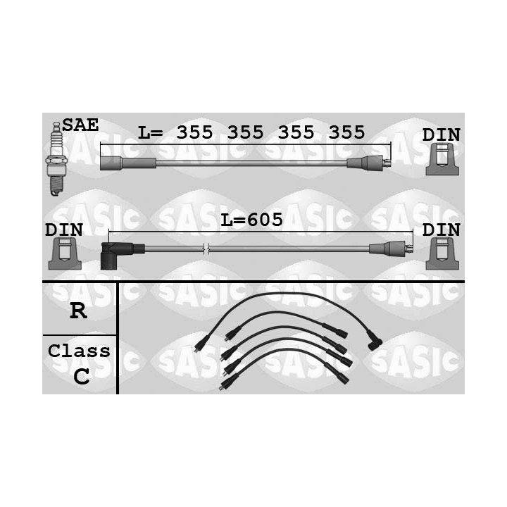 Uždegimo laido komplektas SASIC 9284017