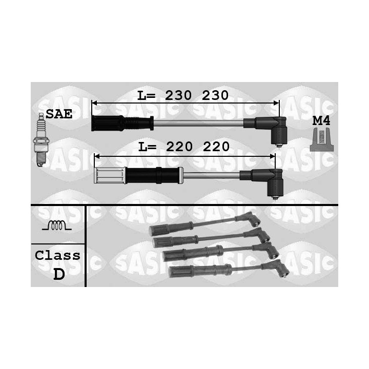 Uždegimo laido komplektas SASIC 9286045