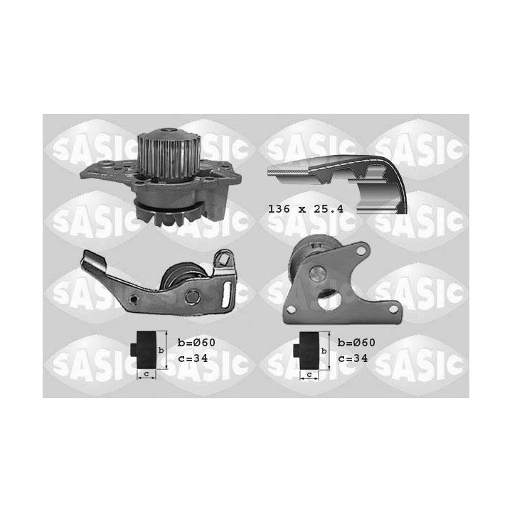 Vandens siurblio ir paskirstymo diržo komplektas SASIC 3900001
