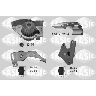 Vandens siurblio ir paskirstymo diržo komplektas SASIC 3900004