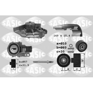 Vandens siurblio ir paskirstymo diržo komplektas SASIC 3900005