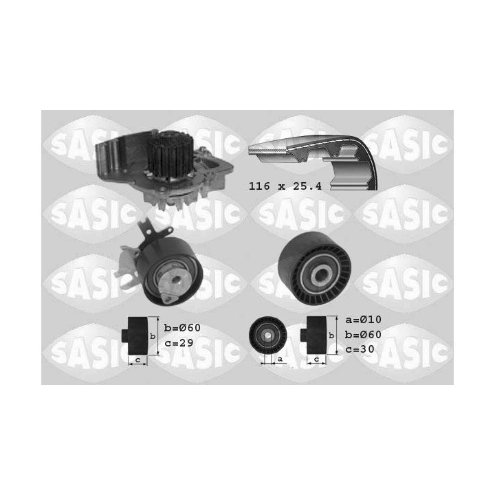 Vandens siurblio ir paskirstymo diržo komplektas SASIC 3900007