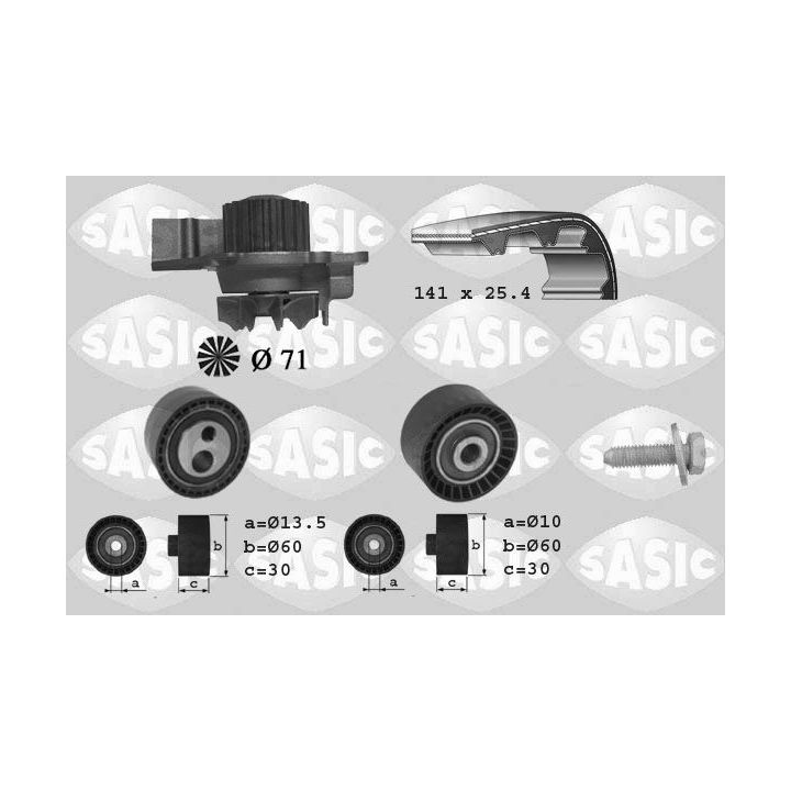 Vandens siurblio ir paskirstymo diržo komplektas SASIC 3900011