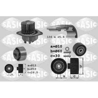 Vandens siurblio ir paskirstymo diržo komplektas SASIC 3900017