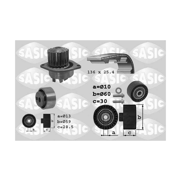 Vandens siurblio ir paskirstymo diržo komplektas SASIC 3900017